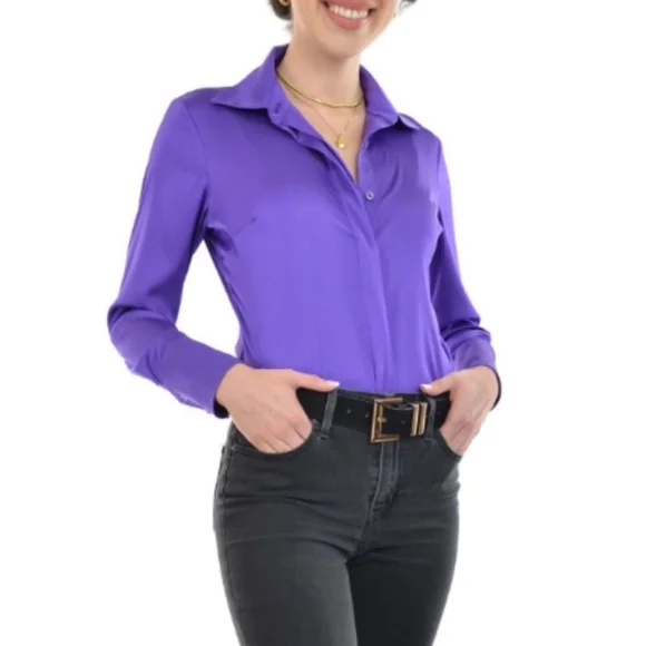 Vintage | Tops | R Vintage Christie Jill Shirt Womens Purple Button Up Blouse Soft 4 Petite | Poshmark Vintage | Tops | R Vintage Christie Jill Shirt Womens Purple Button Up Blouse Soft 4 Petite | Poshmark